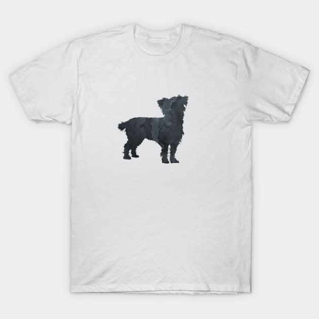 Cairn Terrier Silhouette Art T-Shirt by BittenByErmines